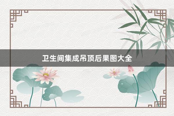 卫生间集成吊顶后果图大全